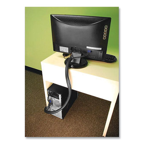 Image of UT Wire® Flexi Cable Wrap, 0.5" To 1" X 12 Ft, Black