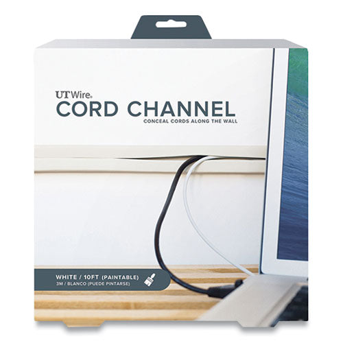 Image of UT Wire® Cord Channel, 1" X 10 Ft, White
