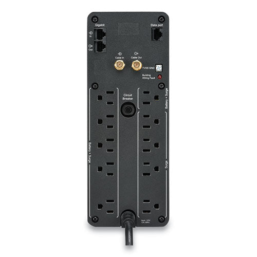 Image of APC® BN1350M2 Back-UPS PRO BN Series Battery Backup System, 10 Outlets, 1,350 VA, 1,080 J
