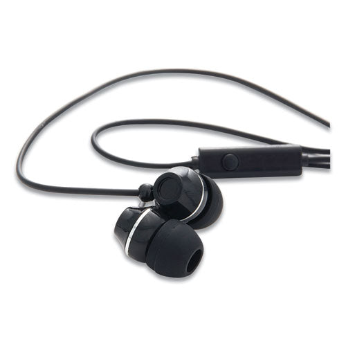 Image of Verbatim® Stereo Earphones With Microphone, Black