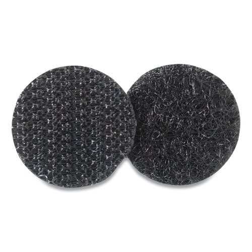 Image of VELCRO® Brand Sticky-Back Fasteners, Removable Adhesive, 0.63" Dia, Black, 15/pack
