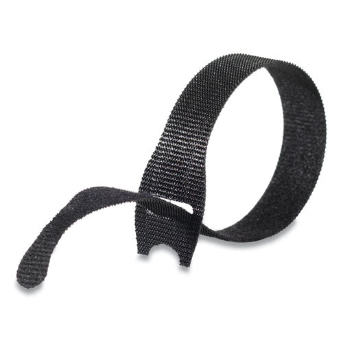 Image of VELCRO® Brand One-Wrap Pre-Cut Thin Ties, 0.5" X 8", Black, 50/pack