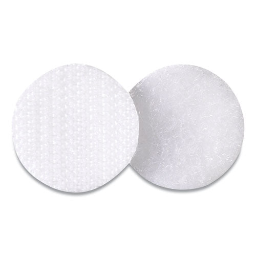 Image of VELCRO® Brand Sticky-Back Fasteners, Removable Adhesive, 0.75" Dia, White, 200/box