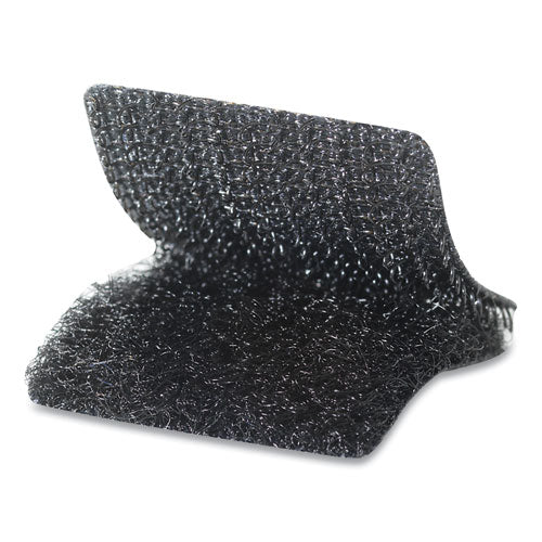 Image of VELCRO® Brand Sticky-Back Fasteners, Removable Adhesive, 0.88" X 0.88", Black, 12/pack