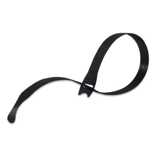 Image of VELCRO® Brand One-Wrap Pre-Cut Thin Ties, 0.5" X 15", Black/gray, 30/pack