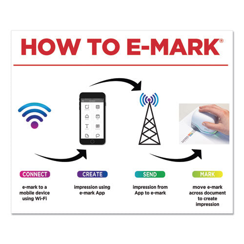 Image of Colop® e-mark Digital Marking Device, Customizable Size And Message With Images, White