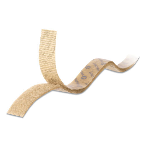 Image of VELCRO® Brand Sticky-Back Fasteners With Dispenser, Removable Adhesive, 0.75" X 15 Ft, Beige