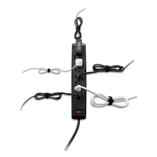 Image of VELCRO® Brand One-Wrap Pre-Cut Thin Ties, 0.25" X 8", Black, 25/pack