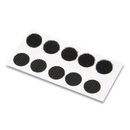 Image of VELCRO® Brand Sticky-Back Fasteners, Removable Adhesive, 0.75" Dia, Black, 200/box