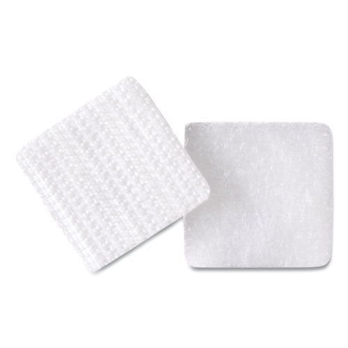 Image of VELCRO® Brand Sticky-Back Fasteners, Removable Adhesive, 0.88" X 0.88", White, 12/pack
