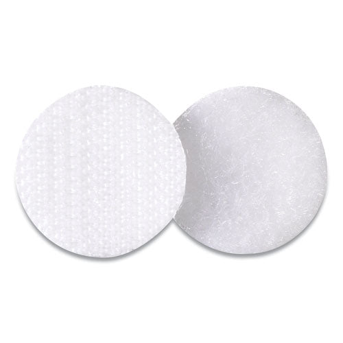 Image of VELCRO® Brand Sticky-Back Fasteners, Removable Adhesive, 0.63" Dia, White, 75/pack