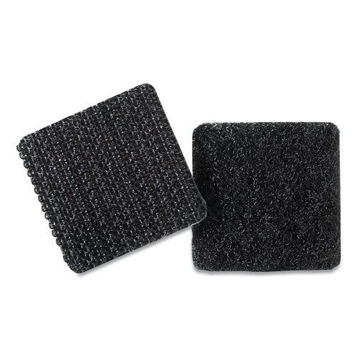 Image of VELCRO® Brand Sticky-Back Fasteners, Removable Adhesive, 0.88" X 0.88", Black, 12/pack