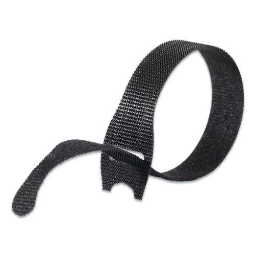 Image of VELCRO® Brand One-Wrap Pre-Cut Thin Ties, 0.5" X 8", Black/gray, 50/pack