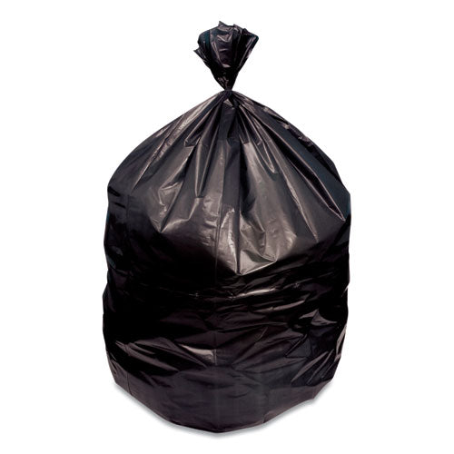 Image of Heritage Eco Blend Max Can Liners, 30 gal, 1 mil, 30" x 36", Black, 25 Bags/Roll, 8 Rolls/Carton