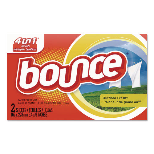 Image of Bounce® Fabric Softener Sheets, Outdoor Fresh, 2/box, 156 Boxes/carton