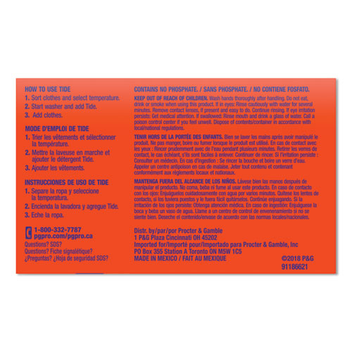 Image of Tide® Vending-Design Powder Laundry Detergent, HE Compatible, 1.5 oz, 156/Carton
