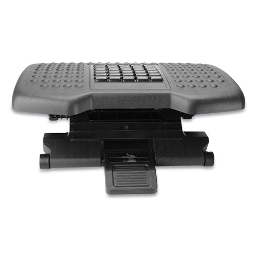 Image of Mind Reader Adjustable Height Footrest with Rollers for Massage, 18w x 14d x 4.25h, Black