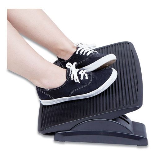 Image of Mind Reader Adjustable Height Ergonomic Footrest, 17.62w x 14d x 3.75h, Black