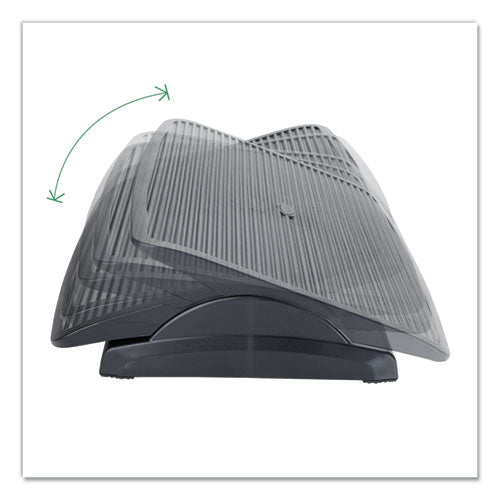 Image of Mind Reader Adjustable Height Ergonomic Footrest, 17.62w x 14d x 3.75h, Black