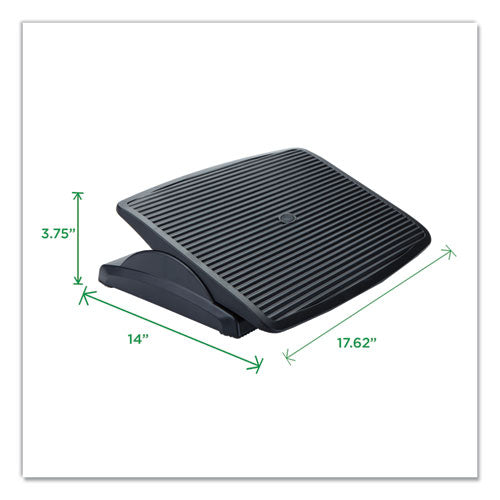 Image of Mind Reader Adjustable Height Ergonomic Footrest, 17.62w x 14d x 3.75h, Black