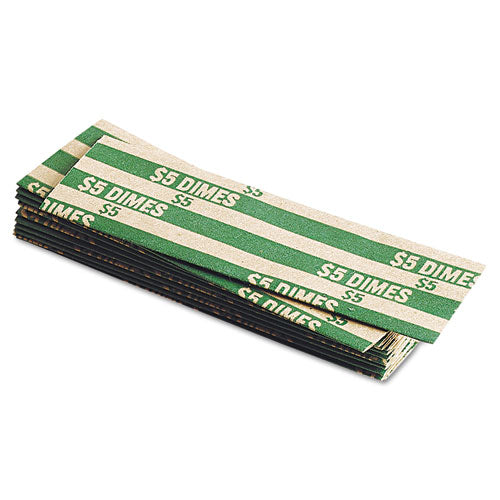 Image of Pap-R Products Flat Coin Wrappers, Dimes, $5, 1000 Wrappers/box