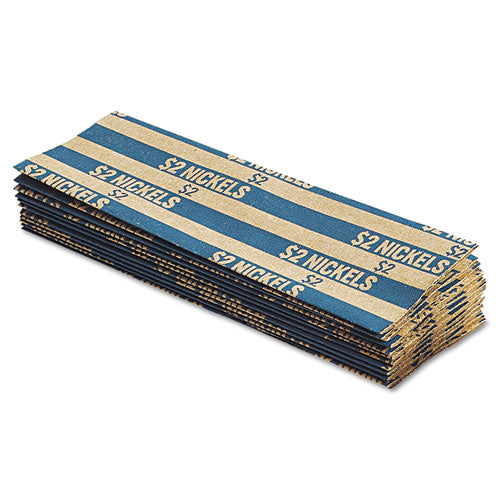 Image of Pap-R Products Flat Coin Wrappers, Nickels, $2, 1000 Wrappers/box