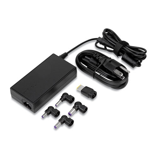 Image of Targus® Semi-Slim Laptop Charger for Various Devices, 90 W, Black