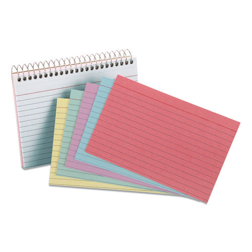 Image of Oxford Spiral Index Cards, Ruled, 4 X 6, Assorted, 50/pack