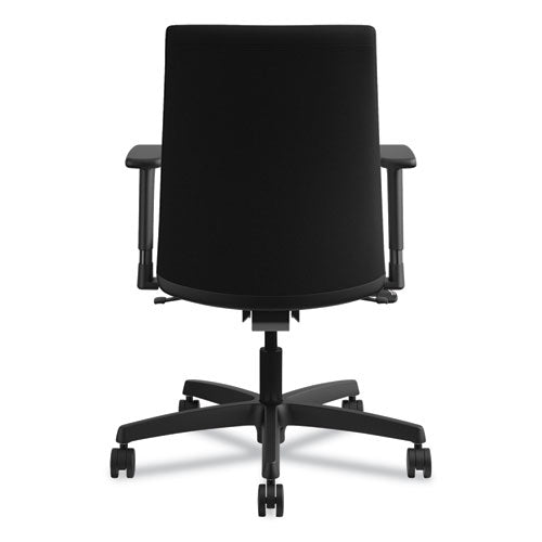Image of HON® Ignition Series Fabric Low-Back Task Chair, Supports Up To 300 Lb, 17" To 21.5" Seat Height, Black