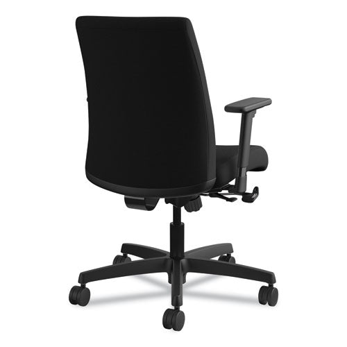Image of HON® Ignition Series Fabric Low-Back Task Chair, Supports Up To 300 Lb, 17" To 21.5" Seat Height, Black