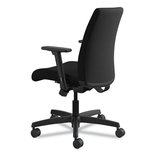 Image of HON® Ignition Series Fabric Low-Back Task Chair, Supports Up To 300 Lb, 17" To 21.5" Seat Height, Black