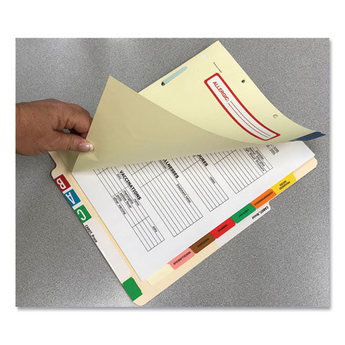 Image of Tabbies® Side Tab Medical Chart Divider Sets, 8-Tab, Assorted Medical, 11 X 9, Manila, 40 Sets
