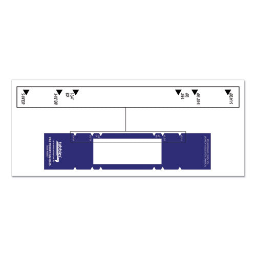 Image of Tabbies® File Pocket Handles, 9.63 X 2, Dark Blue/white, 4/sheet, 12 Sheets/pack