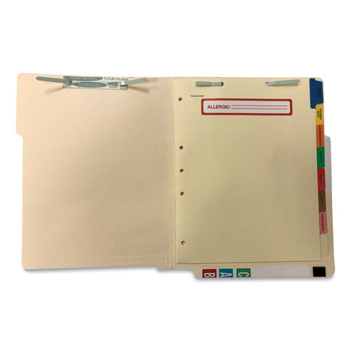 Image of Tabbies® Side Tab Medical Chart Divider Sets, 8-Tab, Assorted Medical, 11 X 9, Manila, 40 Sets