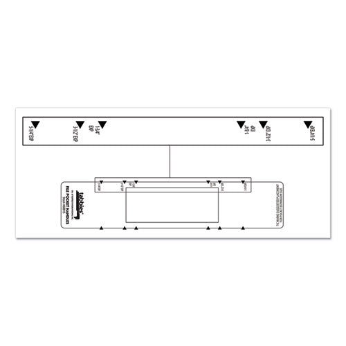 Image of Tabbies® File Pocket Handles, 9.63 X 2, White, 4/sheet, 12 Sheets/pack