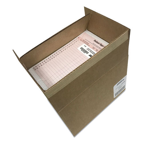 Image of Tabbies® Patient Sign-In Label Forms, Two-Part Carbon, 8.5 x 11.63, Salmon Sheets, 125 Forms Total