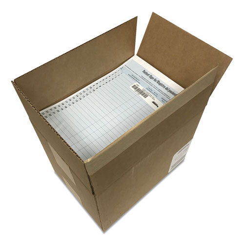 Image of Tabbies® Hipaa Labels, Patient Sign-In, 8.5 X 11, Blue, 23/sheet, 125 Sheets/pack