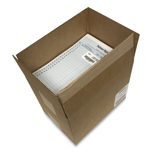 Image of Tabbies® Patient Sign-In Label Forms, Two-Part Carbon, 8.5 x 11.63, Blue Sheets, 125 Forms Total