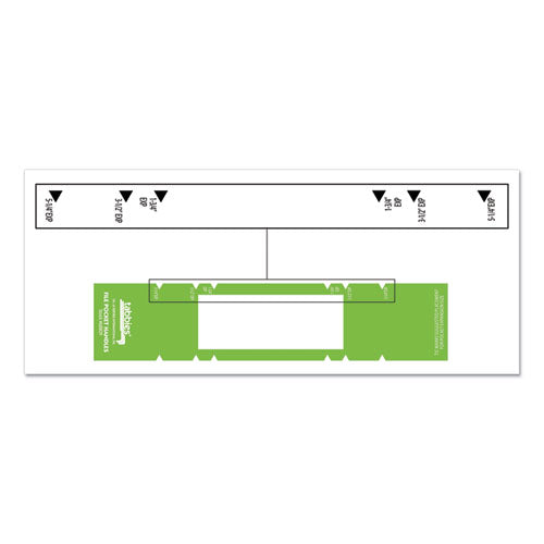 Image of Tabbies® File Pocket Handles, 9.63 x 2, Green/White, 4/Sheet, 12 Sheets/Pack
