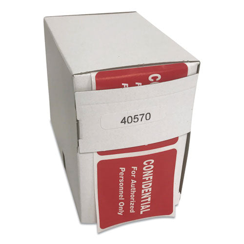 Image of Tabbies® Hipaa Labels, Confidential For Authorized Personnel Only, 2 X 2, Red, 500/roll