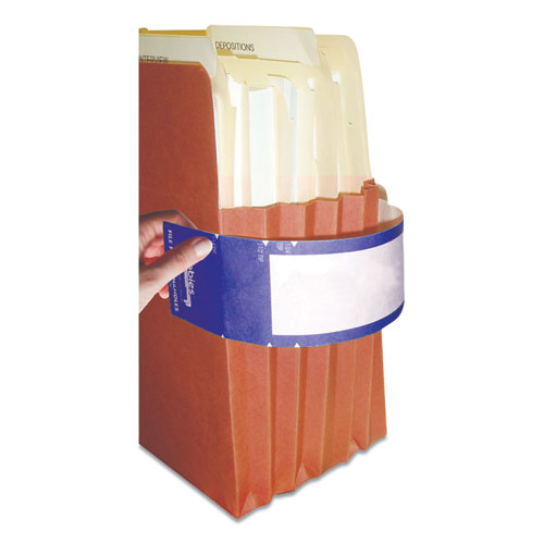 Image of Tabbies® File Pocket Handles, 9.63 X 2, Dark Blue/white, 4/sheet, 12 Sheets/pack