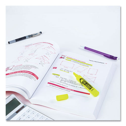 Image of Avery® Hi-Liter Desk-Style Highlighter Value Pack, Fluorescent Yellow Ink, Chisel Tip, Yellow/black Barrel, 36/box