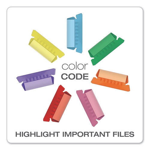 Image of Pendaflex® Transparent Colored Tabs For Hanging File Folders, 1/5-Cut, Blue, 2" Wide, 25/Pack