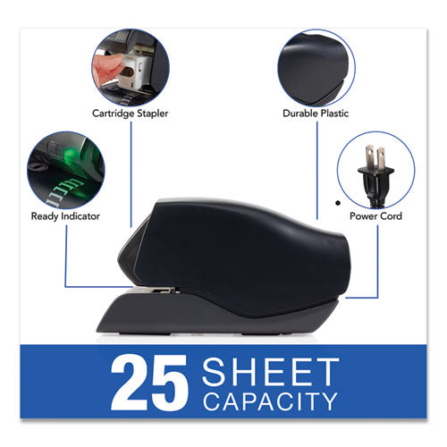 Image of Swingline® Desktop Cartridge Electric Stapler With Led Guide, 25-Sheet Capacity, Black