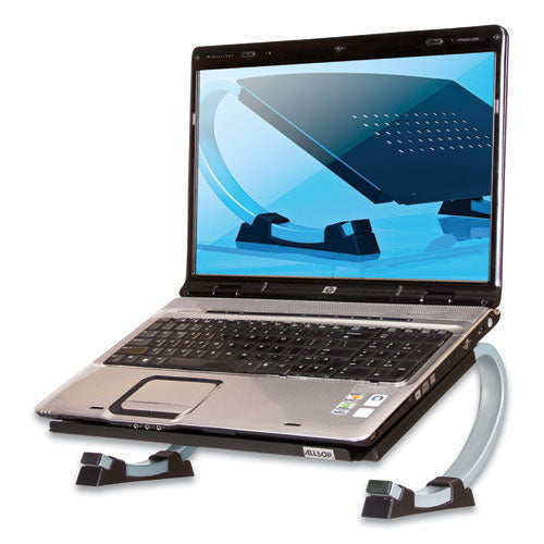 Image of Allsop® Redmond Adjustable Curve Notebook Stand, 15" X 11.5" X 6", Black/silver, Supports 40 Lbs