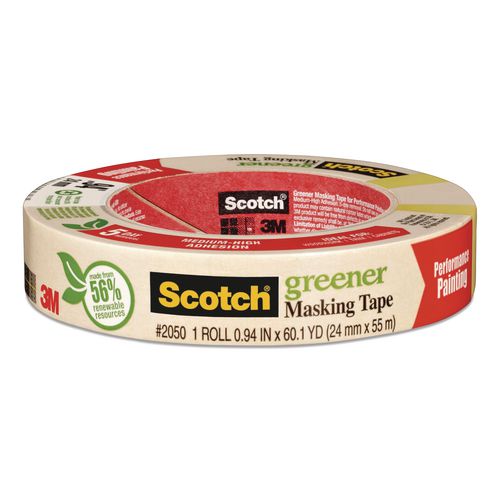 Image of Scotch® Greener Masking Tape 2050, 3" Core, 0.94" X 60 Yds, Beige