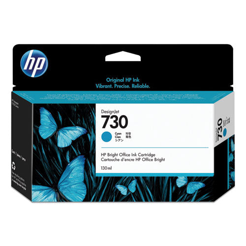 Image of HP HP 730, (p2v62a) Cyan Original Ink Cartridge