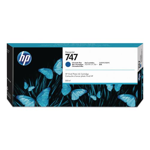 Image of HP HP 747, (p2v85a) Chromatic Blue Original Ink Cartridge
