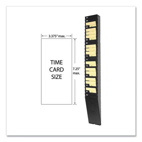 Image of Lathem® Time Time Card Rack For 7" Cards, 25 Pockets, Abs Plastic, Black