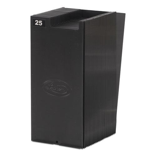 Image of Lathem® Time Time Card Rack For 7" Cards, 25 Pockets, Abs Plastic, Black